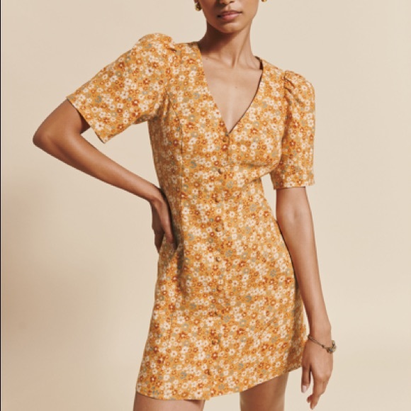 Reformation | Dresses | Reformation Joelle Linen Dress In Floral | Poshmark